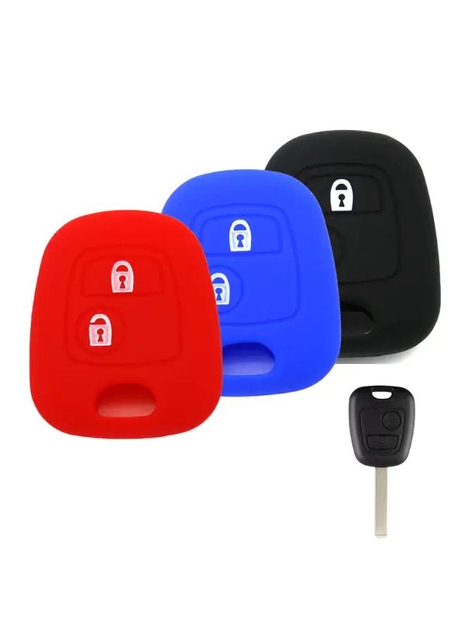 Black Silicone Key Car Case Protector Cover For Peugeot 107 206 207 307 Citroen C1 C2 C3 C4 Zarra Toyota Aygo - Image 1